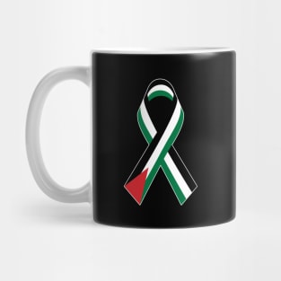 Palestinian Flag Ribbon Solidarity with Palestine Freedom Mug